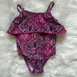 Jessica Simpson pink one piece bathing suit size 18 months